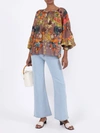 CHUFY MULTICOLORED ABSTRACT PRINT BLOUSE,PTPS1901K