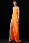 ALEX PERRY REED-STRAPLESS CREPE GOWN,SKU-607-4-1-1