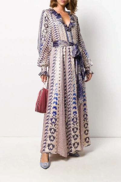 Temperley London Delilah Evening Dress In Sapphire Mix