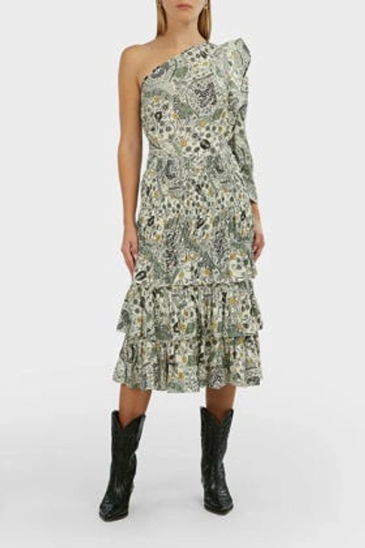 Isabel Marant Étoile Cencia Floral Shirred Tiered Skirt