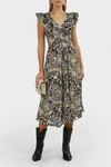 ISABEL MARANT ÉTOILE Coraline Printed Ruffle Midi Dress