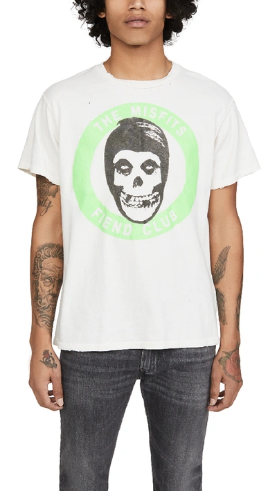 Madeworn The Misfits Fiend Club Neon Muscle Tee In Off White