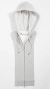 Veronica Beard Hooded Dickey In Heather-grey