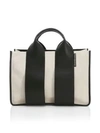 ALEXANDER WANG Large Rocco Leather-Trimmed Canvas Satchel