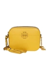 TORY BURCH SHOULDER STRAP MCGRAW BAG ROOM IN LEATHER YELLOW,11196590