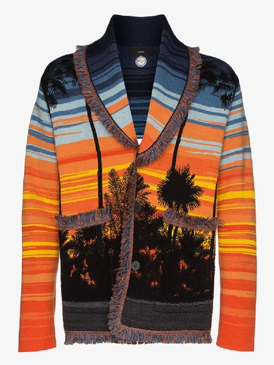 Alanui Sunset Blvd Cardigan In Multicolor Wool
