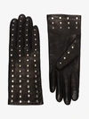 AGNELLE BLACK CLAIRE STUDDED LEATHER GLOVES,CLAIRE14602181