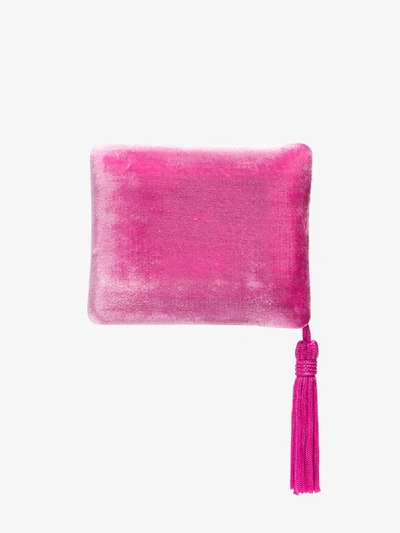 SOPHIE BILLE BRAHE PINK VELVET TASSEL JEWELLERY BOX,PAPINVEL14738427