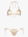 AGENT PROVOCATEUR AGENT PROVOCATEUR WOMENS 107 - METALLIC BRONTIE SIDE TIE BIKINI,10934110934214122524