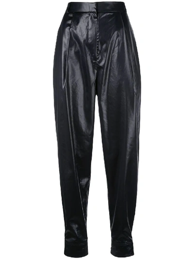 Tibi High-rise Tapered Trousers In Black