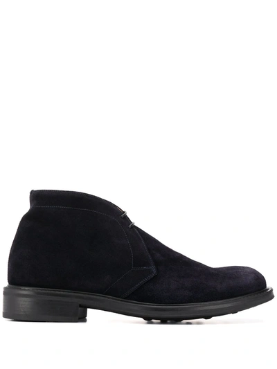 Scarosso Steve Ankle Boots In Blue