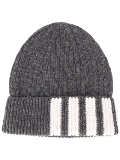 THOM BROWNE 4-BAR KNITTED BEANIE