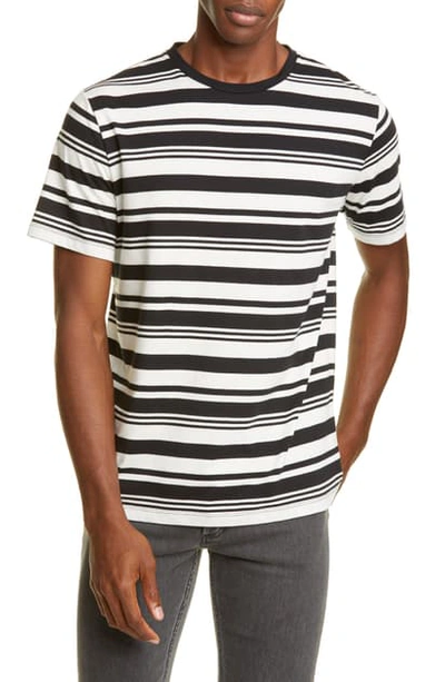A.p.c. Short-sleeve Gilbert Striped Cotton T-shirt In N,a