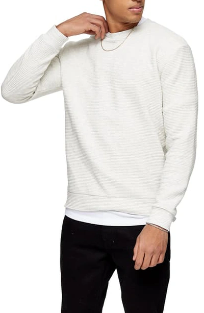 Topman Ottoman Sweatshirt In White
