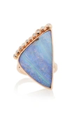 JILL HOFFMEISTER ONE-OF-A-KIND 14K ROSE GOLD, DIAMOND AND OPAL RING SI,793431