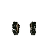 Simone Rocha Medium Wiggle Crystal Hoop Earring In Black