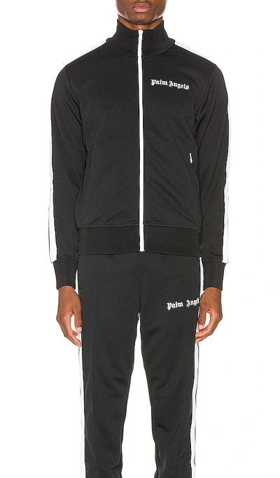 Palm Angels Classic Track Jacket In Black,white