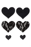 Bristols 6 Nippies By Bristols Six Heart Nipple Covers In Black