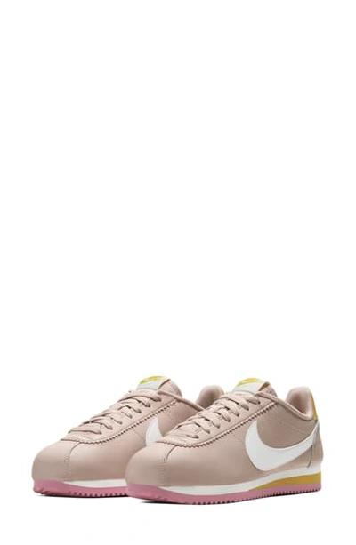 Nike Classic Cortez Sneakers In Fossil Stone/ Summit White