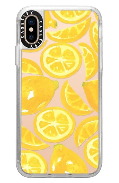 Casetify Watercolor Lemon Fruit Iphone X/xs/xs Max & Xr Case In Yellow