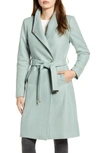 Ted Baker Ellgenc Belted Wrap Coat In Mint