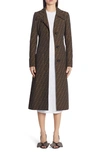 FENDI FF LOGO JACQUARD CANVAS TRENCH COAT,FF8719-A5W3