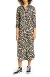 R13 COWBOY FLORAL MIDI SHIRTDRESS,R13W7232-16C