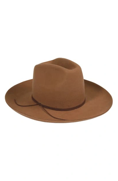 Lack Of Color The Goldfinger Wool Western Hat In Brown