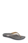 OLUKAI 'HO OPIO' LEATHER FLIP FLOP,20290