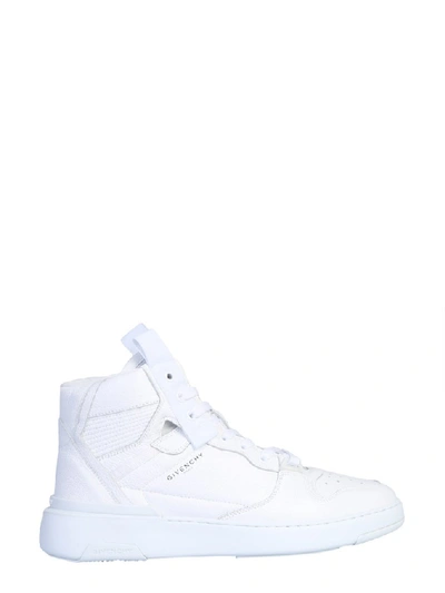 Givenchy Wing High Leather Sneakers In White