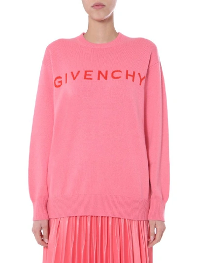 Givenchy Crew-neck Cashmere Sweater In Pink