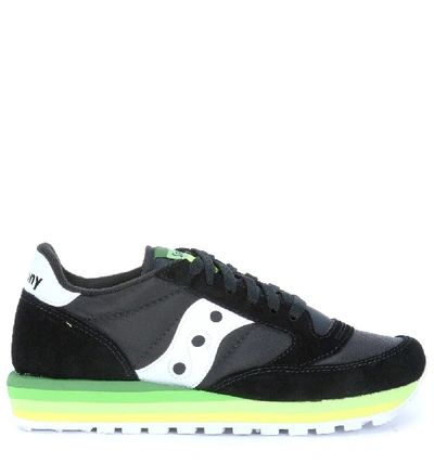 Saucony Sneaker  Jazz O Rainbow In Black Suede And Nylon In Nero