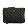 VERSACE WRIST CLUTCH IN QUILTED LEATHER,11196671