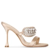 MANOLO BLAHNIK Skysan 105 nude satin sandals,MB16118S