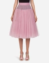 DOLCE & GABBANA TULLE MIDI SKIRT