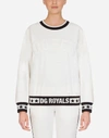 DOLCE & GABBANA MILLENNIALS STAR JERSEY CREW NECK SWEATSHIRT