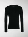 DOLCE & GABBANA BUTTONED RIBBED JUMPER,13784586