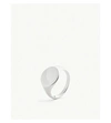 Maria Black Womens Silver Hp Ready Heart White Rhodium-plated Ring 54mm