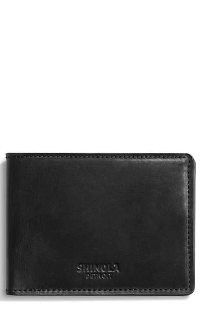 Shinola Harness Slim 2.0 Bifold Leather Wallet In Black