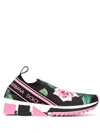 Dolce & Gabbana Sorrento Black Polyester Slip On Sneakers In Black