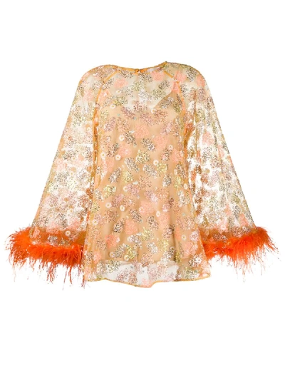 Alice Mccall Sequin Embellished Dress In Orange