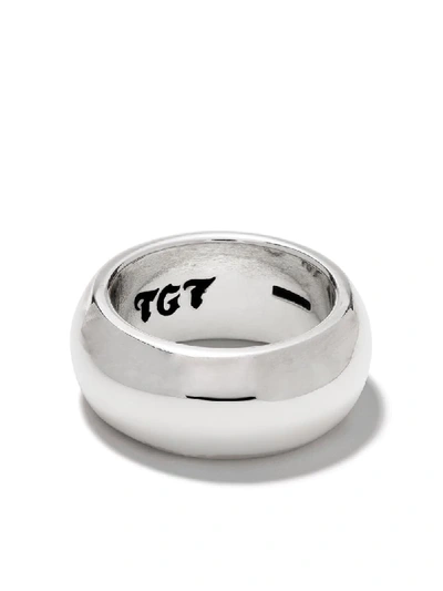 The Great Frog Think Rounded Band Ring In Silver