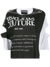 Versace Jeans Couture Logo Print T-shirt In Black