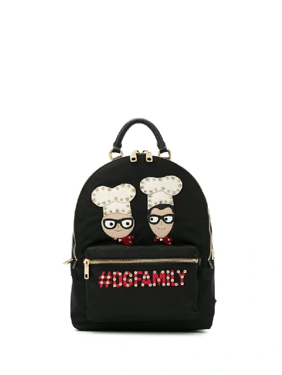 Dolce & Gabbana Vulcano #dgfamily Backpack In Black