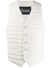 Herno Padded Button Vest In White