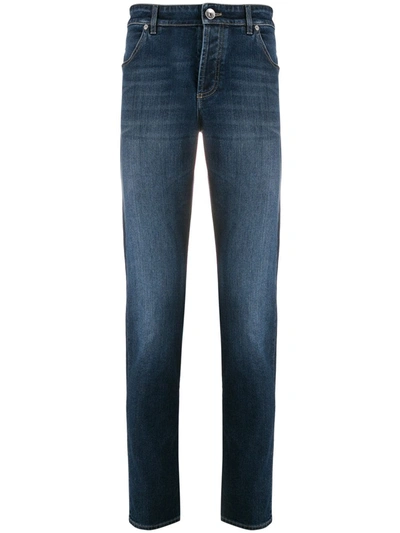 Brunello Cucinelli Slim-fit Stonewashed Jeans In Dark