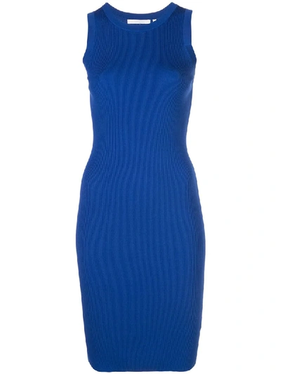 Helmut Lang Sleeveless Dress In Blue