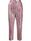 DOLCE & GABBANA METALLIC JACQUARD TAILORED TROUSERS