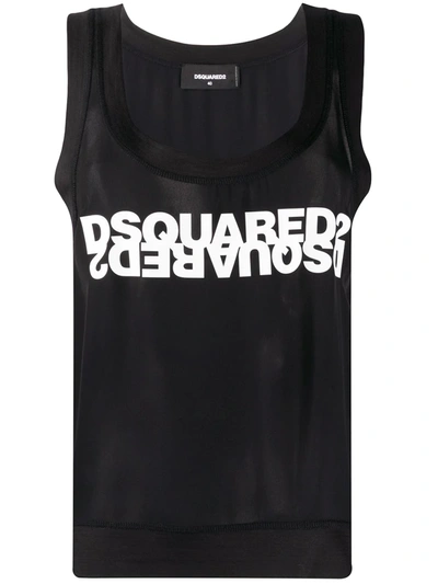 Dsquared2 Womens Top With Logo In Black