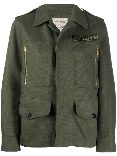 Zadig & Voltaire Kode Military Jacket In Green